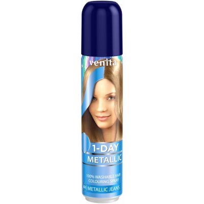 Venita Metalický barevný sprej na vlasy Metallic Jeans 50 ml