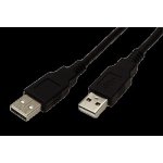 Roline 11.02.8930 USB 2.0 kabel propojovací A(M) - A(M), 3m, černý