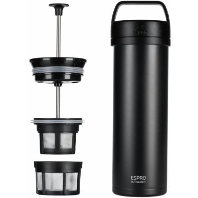 Espro French press kávovar ULTRALIGHT PRESS P0 470 ml, černá, nerezová ocel – Sleviste.cz