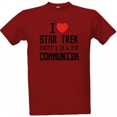 Tričko s potiskem Love Star Trek Hate Communism pánské Chilli – Zboží Mobilmania