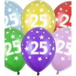PartyDeco Balónky 30cm 25. narozeniny Metalický mix – Zboží Dáma