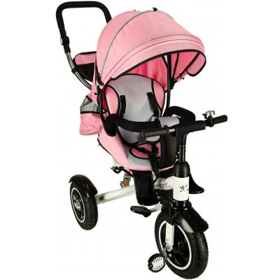 KIK Trike Fix V3 3v1 kočárek kolo 360 otočné volné kolo růžová KX6628_6 – Zboží Mobilmania