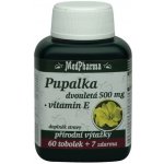 MedPharma Pupalka dvouletá 500 mg + Vitamín E 67 kapslí – Hledejceny.cz