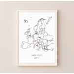 Vzpomínková mapa Naše cesty – Evropa, A3 + rám – Sleviste.cz