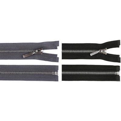 Kovový / mosazný zip šíře 6 mm délka 85 cm - 322 černá – Hledejceny.cz