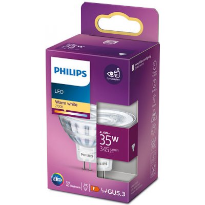 Philips LED žárovka GU5.3 MR16 4,4W =35W 2700K warm WW 345lm 36st
