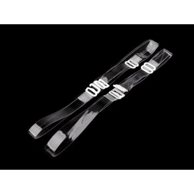 Ramínka silikonová šíře 10 mm; 15 mm s kovovým zapínáním, malé, 2 (10 mm) transparent bílá – Hledejceny.cz