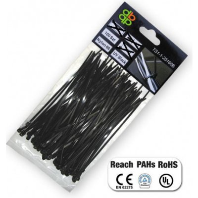 Bradas BR-TS1176250B Stahovací pásky 7,6x250mm 100 ks – Zboží Dáma