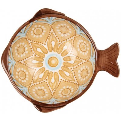 Clayre & Eef Keramická miska rybka s hnědým vzorem Mibbo 12x11x4 cm 100 ml – Hledejceny.cz