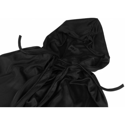 plášť s kapucí černá