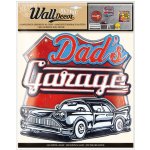 Wall decor Retro Dads Garage - samolepící dekorace 30,5x38 cm – Zboží Mobilmania