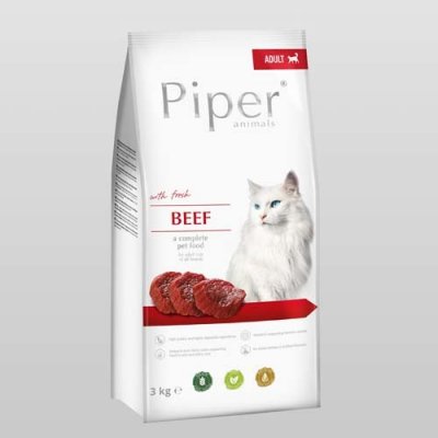 Piper Animals Adult fresh beef granule pro kočky všech plemen s hovězím masem 3 kg