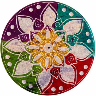 Nefertitis Stojánek z mastku na vonné tyčinky Květinová mandala 12,7 cm – Hledejceny.cz