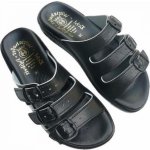 Fusbet dámské pantofle hladké třípáskové, černá – Sleviste.cz