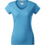 Malfini Fit V-neck 162 tyrkysová – Zboží Mobilmania