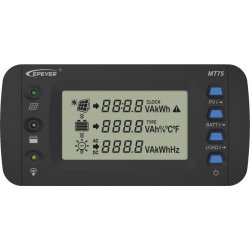 EPEVER MT75 Externí displej, pro solární regulátory a invertory EPsolar/EPever, 4,7" LCD, 2x RJ-45 (RS-485), 1x 2pin suchý kontakt MT75