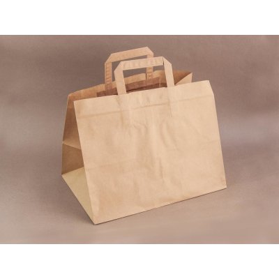 Papírová taška menu box HNĚDÁ 32x22x28﻿﻿﻿ cm 250 ks – Zboží Mobilmania