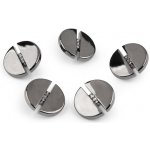 Kovový knoflík s broušenými kamínky velikost 28"; 38" Varianta: 1 (28") nikl černý, Balení: 5 ks – Zboží Mobilmania