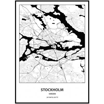 Jen tak z lásky Plakát Mapa města (více variant měst) Rozměr plakátu: 40 x 50 cm, Město: Stockholm – Hledejceny.cz
