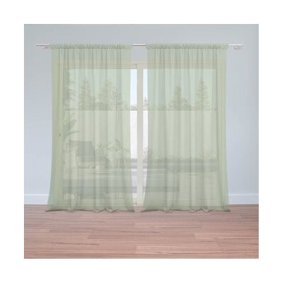 Sablio Záclony Zelená serene: 2ks 150x250cm – Hledejceny.cz