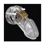 bdsm bondage shop Plastový pás cudnosti pro muže Čirá – Zboží Dáma