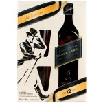 Johnnie Walker Black 12y 40% 0,7 l (dárkové balení 2 sklenice) – Hledejceny.cz