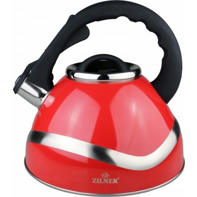 Zilner Ocelová konvice se silikonovou rukojetí červená 3 l – Zbozi.Blesk.cz