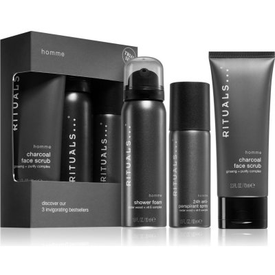 Rituals The Ritual Of Homme sprchová pěna 50 ml + antiperspirant 50 ml + čisticí peeling 70 ml dárková sada – Zboží Mobilmania