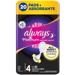 Always Platinum secure Night hygienické vložky s křidélky 20 ks – Zboží Dáma