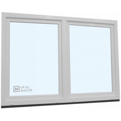 KNIPPING Plastové okno - 70 AD, 1800x1200 mm, O/OS sloupek, bílá – Hledejceny.cz