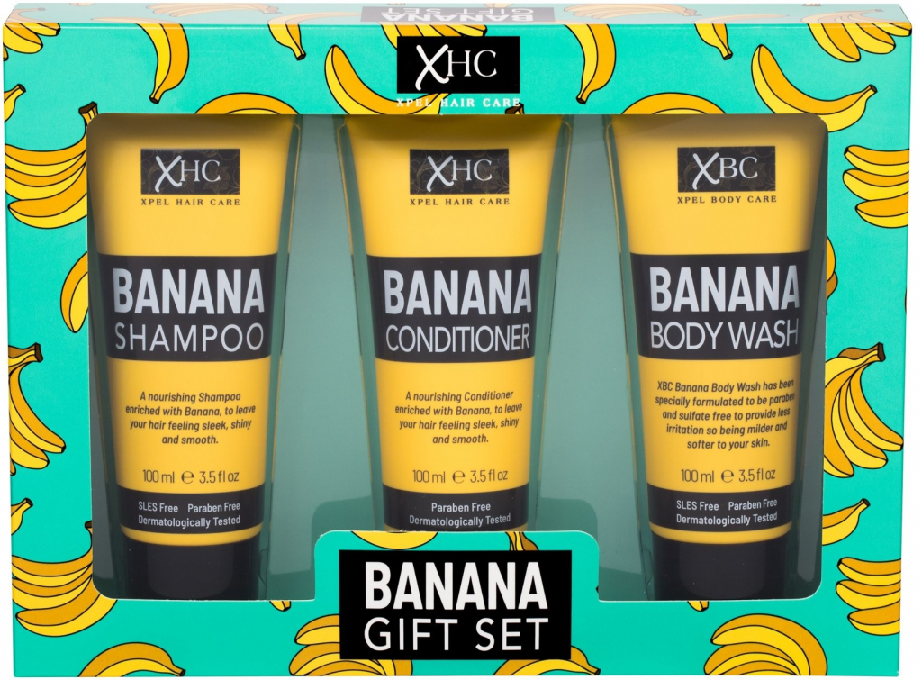 Xpel Banana šampon 100 ml + kondicioner 100 ml + sprchový gel 100 ml dárková sada