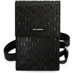 Pouzdro Karl Lagerfeld Monogram Wallet Phone Bag černé