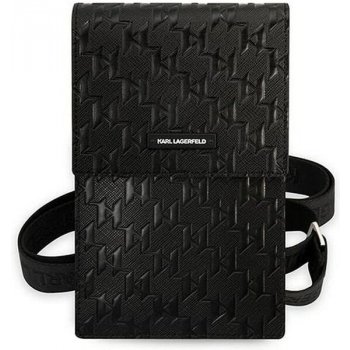 Pouzdro Karl Lagerfeld Monogram Wallet Phone Bag černé