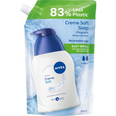 Nivea Creme Soft tekuté mýdlo náhradní náplň 500 ml – Hledejceny.cz