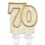 Godan Dortová svíčka číslo 70 zlatá – Zboží Dáma