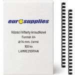 Classic Hřbety pro kroužkovou vazbu 14 mm černý 100 ks 32131 – Zboží Živě