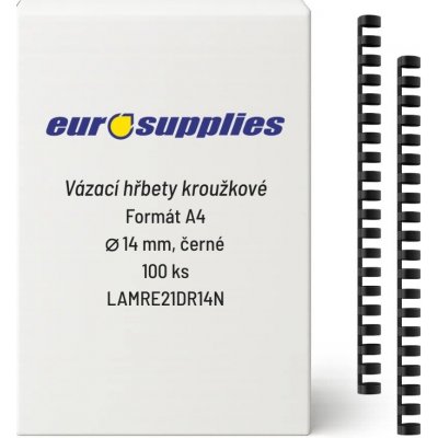 Classic Hřbety pro kroužkovou vazbu 14 mm černý 100 ks 32131 – Zboží Živě