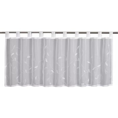 Vitrážní záclonka s poutky Voile 135x45cm bílá – Zboží Mobilmania