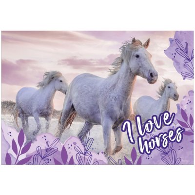 Derform podložka na stůl I love horses oboustranná – Sleviste.cz