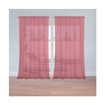 Sablio Záclony Červená cherry: 2ks 150x250cm – Hledejceny.cz
