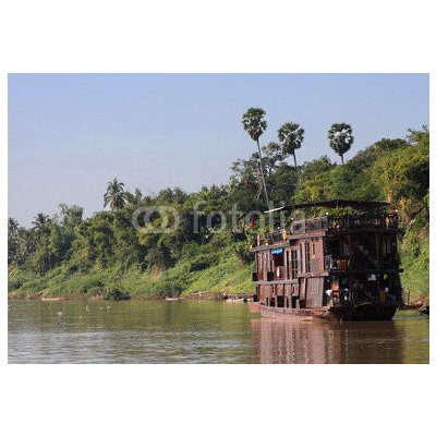 WEBLUX 48006754 Samolepka fólie Vieux bateau de bois sur les rives du Mékong laos Asie jih rozměry 145 x 100 cm – Hledejceny.cz