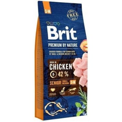 Brit Premium By Nature Senior Small/Medium Chicken 15 kg – Zboží Mobilmania