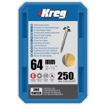 Kreg Zinc Maxi-Loc Šrouby pro skryté spoje 64 mm hrubý závit 250 ks – Zbozi.Blesk.cz