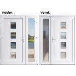 Soft Dvoukřídlé vchodové 010+Sklo Nisip Bílá/bílá levé 130 x 200 cm – Hledejceny.cz