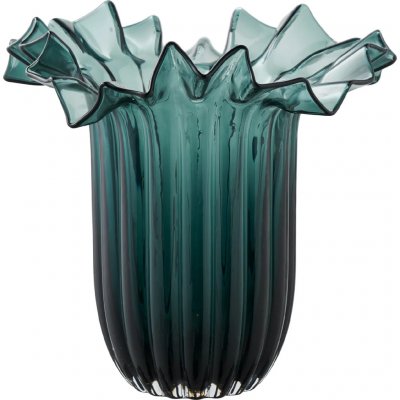 Váza FLOWER HOUSE NORDIC ø25x30 cm, sklo, tmavě zelená – Hledejceny.cz
