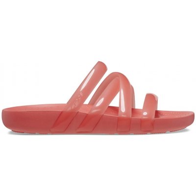 Crocs dámské sandále Splash Glossy Strappy světle červená