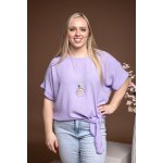 Elegantní tričko s uzlem Serena Mechově zelená – Zboží Mobilmania