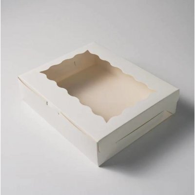 Cake Star Krabička bílá s okénkem (24 x 20 x 6 cm) – Zboží Mobilmania