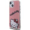 Pouzdro a kryt na mobilní telefon Apple AppleMix HELLO KITTY Apple iPhone 15 - Daydreaming logo - plastový / gumový - růžové