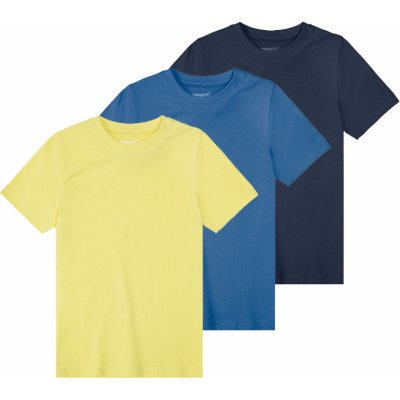Pepperts! chlapecké triko, 3 kusy žlutá námořnická modrá modrá